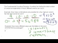 Statistics- The Fundamental Counting Principle