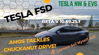 Tesla FSD beta Tackles Chuckanut Drive & I Almost SOIL myself halfway thru v10.69.25.1