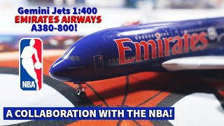 Gemini Jets Emirates A380-800 unboxing! (A COLLABORATION WITH THE NBA!)