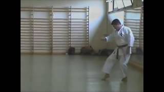 Nekoashi dachi (Shitoryu karate) - Kyoshi Genzo Iwata, 8 Dan