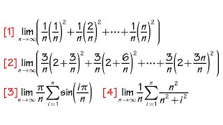 Riemann sum examples (calculus 1 limits vs integrals)