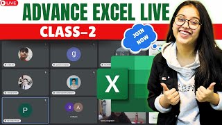 Live Basic to Advance Excel Course || Class -2