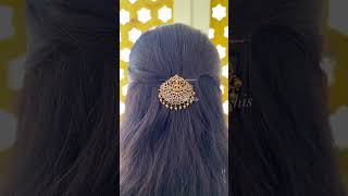 Sparkle AD lakshmi and peacock hairbrooch WA 8754856979 #hairpin #hairbrooch #hairstyle #accessorie