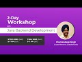 Workshop on Java Backend Development - DAY 2 | GeeksforGeeks