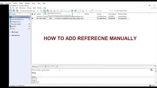 EndNote: Adding references manually ! How to add references manually in EndNote