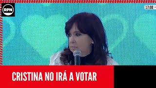 Urgente:  la drástica decisión de Cristina Kirchner para el domingo de elecciones