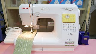 MÁY MAY GIA ĐÌNH NỘI ĐỊA NHẬT JANOME N850 NEW 97% MAY ÊM, ĐƯỜNG CHỈ ĐẸP (090 30 22 180)