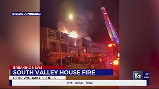 Early morning fire destroys home in southwest Las Vegas