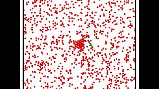 Screw dislocation glide in BCC W w/ 1at% H at 1500 K