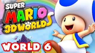 Super Mario 3D World - World 6 100% (Nintendo Wii U Gameplay Walkthrough)