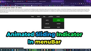 Creating Animated Sliding Menu Indicator using HTML, CSS and jQuery