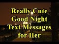 Really Cute Good Night Text Messages for Her