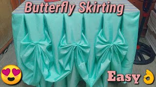 Table Skirting | Simple Pleats with Butterfly | DIY SKIRTING FOR ONLINE CLASS