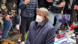 Bruno Conti ai Quartieri Spagnoli per omaggiare Maradona