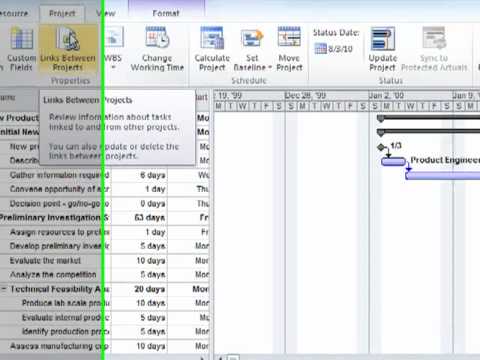 Tour Of The Microsoft Project 2010 Interface Youtube
