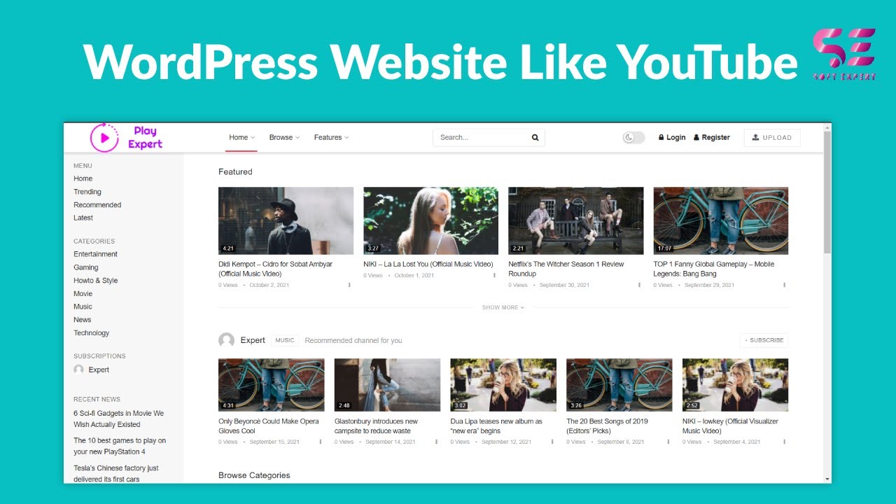 How To Make A Website Like YouTube Using WordPress | Video Sharing ...