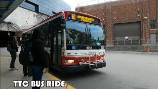 4k TTC Route 61 Bus Ride From Eglinton Station To Bombay Loop