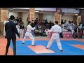 stepping boy Mann bhushan VS ura king KD chodhary(KIO state tournament) -60kg mala kumite