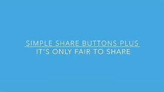 Simple Share Buttons Plus Setup