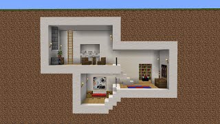 Minecraft - How to build a Modern Underground House Tutorial
