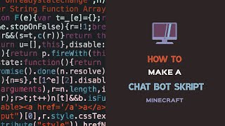 How To Make A Chat Bot I Minecraft Skript I Tutorial