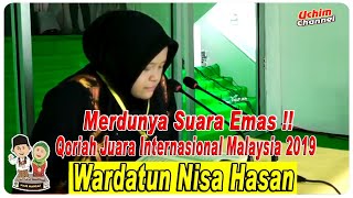 Suara Emas! Qoriah Juara Internasional Malaysia - Wardatun Nisa Hasan - MTQ NASIONAL SUMBAR 2020