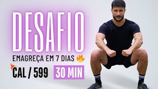 30 min CARDIO para EMAGRECER em casa - queimar gordura e perder a barriga em 7 dias