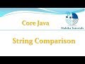 Core Java 81 -String Comparison