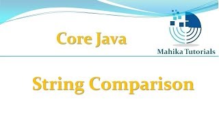 Core Java 81 -String Comparison