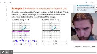 4-1) Example #1 - Reflection in a Horizontal or Vertical Line