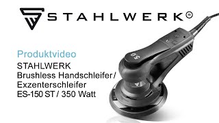 STAHLWERK ES-150 ST Kompakter Brushless Exzenterschleifer Handschleifer mit 350 Watt