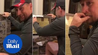 Stepdad in tears after receiving emotional Father's Day gift