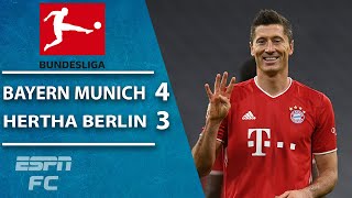 Robert Lewandowski SCORES FOUR! Bayern Munich's thrilling win vs. Hertha Berlin | ESPN FC Bundesliga