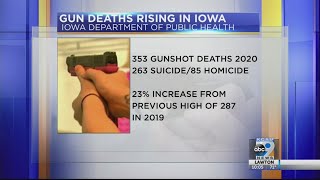 Gun deaths rising in Iowa