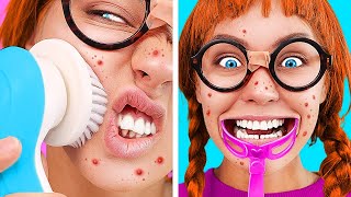 My Extreme Makeover Challenge From NERD to POPULAR | VIRAL TIKTOK HACKS AND GADGETS FROM AMAZON