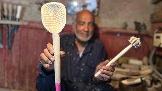 Meet Kashmiri Artisan Mastering the Craft of making Wooden Utensils