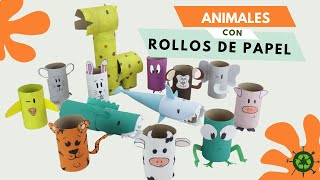13 ANIMALES 🐯 hechos con ROLLOS DE PAPEL HIGIENICO  (Manualidades para NIÑOS con RECICLAJE) ♻️