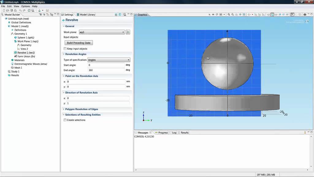 Comsol 4 2 Tutorial For Beginners Part 1 Avi Youtube