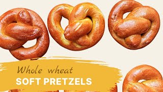 Homemade Whole Wheat Soft Pretzels | Eggless | Vegan Option | Easy Recipe | Healthy | Using Yeast