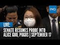 LIVE: Senate resumes probe into Alice Guo, Pogos | September 17