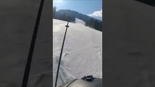 Kranjska Gora - príprava na zimu. Very fast downhill skiing. Getting ready for winter in Slovenia.