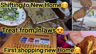 Shifted to New home🤗|first shopping |Inlaws treat😍|Rubina Nawaz vlogs