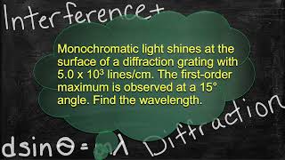 Physics Interference and Diffraction Problem Solver - Solving Diffraction Grating Problems 2