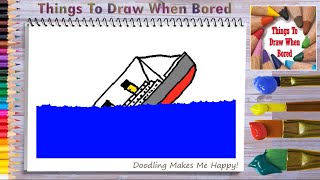 How To Draw Titanic Sinking ( How To Draw The Titanic Sinking ) | Titanic Sinking Drawing