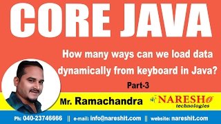 How many ways can we load data dynamically from keyboard in Java? Part 3 | Core Java Tutorial
