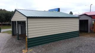 Scott's Carports Vertical Style Roof for your metal garage or carport