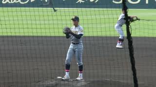 2022高校野球選手権大会 仙台育英 湯田統真 投球練習