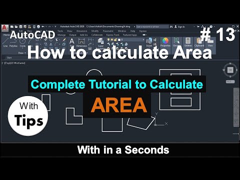 Area In AutoCAD || How To Calculate Area In AutoCAD || Find A Area In ...