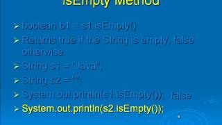 Java Level 1 Using Dr Java Lesson 21 String Class 03 compareTo, isEmpty, contains, startsWith,