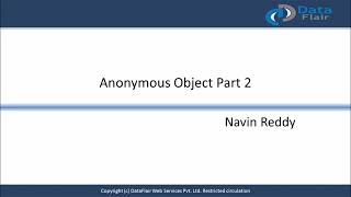 Java Anonymous Object Part-2